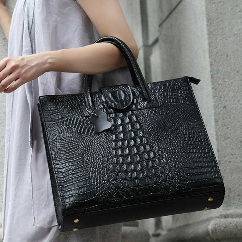 crocodile skin bag