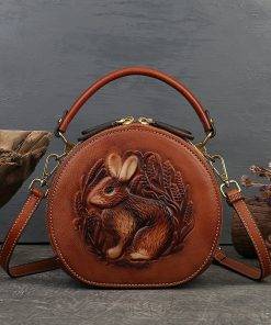 Retro Genuine Leather Embossing Handbags Women Tote Shoulder Bag