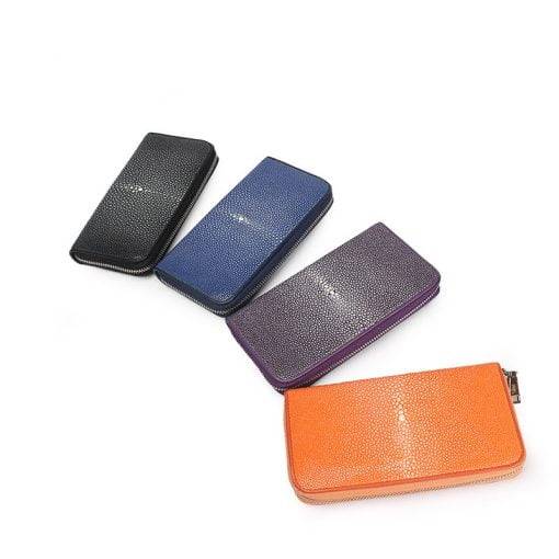 Women Genuine Stingray Skin Long Wallet - Image 4