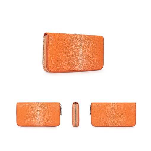 Women Genuine Stingray Skin Long Wallet - Image 5