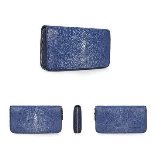 Women Genuine Stingray Skin Long Wallet - Image 6