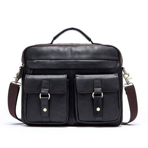 Genuine Leather Men's Shoulder Bag Crossbody Retro Messenger Bags - Image 2