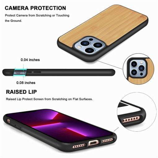 Natural Wood Magnetic iPhone Case for iPhone 15 Pro Max Phone Cover - Image 9