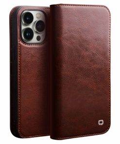 QIALINO Genuine Leather iPhone 16 Pro Max Case