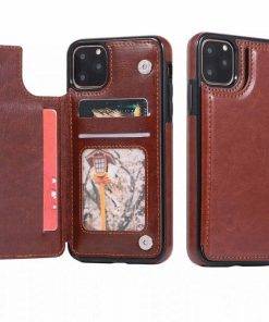 Leather Flip Magnetic Wallet Card Holder Case Cover for iPhone 16 Pro Max