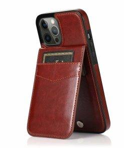 Leather Wallet iPhone 16 Pro Max Case with Card Holder Kickstand Phone Case