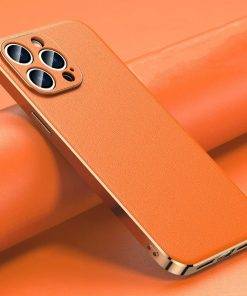Genuine Leather Phone Case for iPhone 15 Pro Max Thin Slim Protective Cover