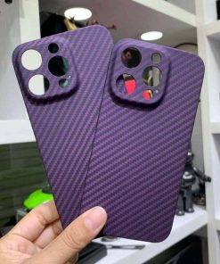 Real Carbon Fiber Multicolor iPhone 14 Pro Max Case