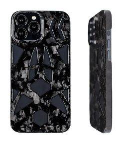 Genuine Carbon Fiber iPhone 15 Pro Max Case Irregular Forged Armor Cover
