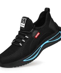 Men Work Safety Shoes Anti-puncture Sneakers Men's Boots Lightweight Breathable Sneakers