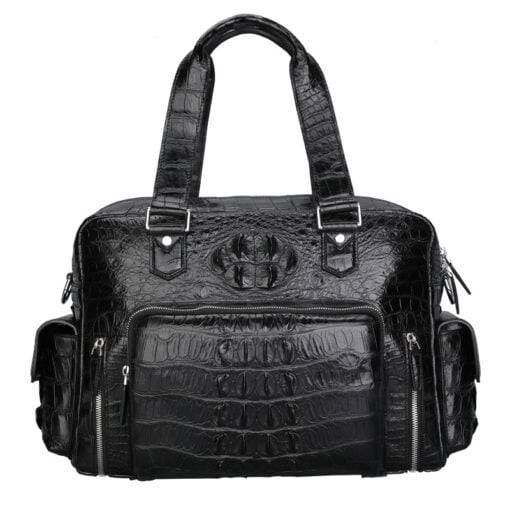 Mens Crocodile Leather Handbag Alligator Luggage Bag Shoulder Bag - Image 2