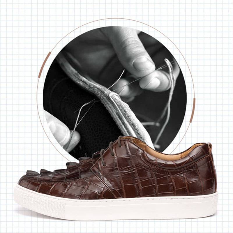 crocodile leather sneakers