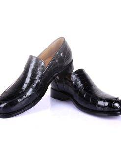 Crocodile Skin Men's Dress Shoes Genuine Alligator Leather Male Slip-on Business Loafers