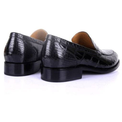 Crocodile Skin Men's Dress Shoes Genuine Alligator Leather Male Slip-on Business Loafers - Image 6