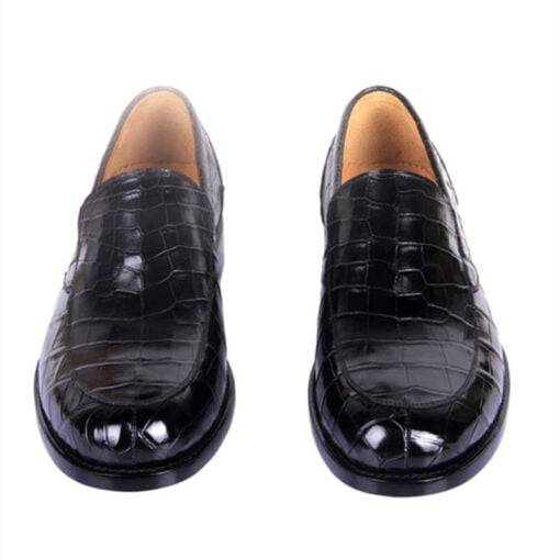 Crocodile Skin Men's Dress Shoes Genuine Alligator Leather Male Slip-on Business Loafers - Image 3