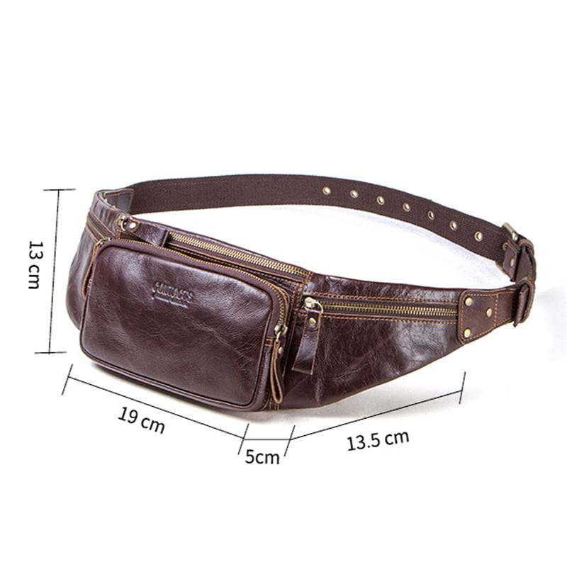  Mens Fanny Pack, Rugged Genuine Leather Waist Bags for Men  Bumbag Waist Pack for Hands-free Crocodile