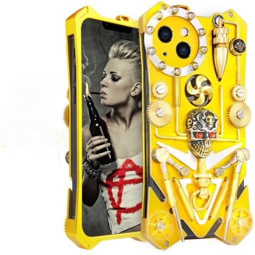Armor Aluminium Gear Metal Bumper Frame Shockproof Case for iPhone 16 Pro Max