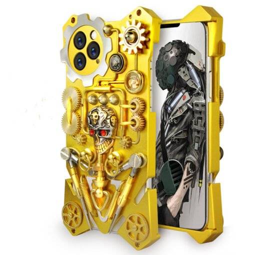 Armor Aluminium Gear Metal Bumper Frame Shockproof Case for iPhone 16 Pro Max - Image 4