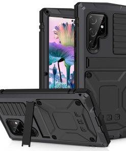 Heavy Duty Metal Protective Case For Samsung Galaxy S23 Ultra with Kickstand