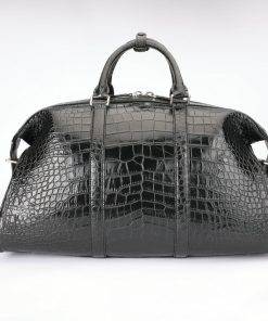 Crocodile Leather Oversized Travel Duffel Bag Genuine Alligator Skin Handbag