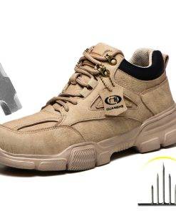 Work Safety Shoes Men's Anti-smash Work Shoes With Steel Toe Shoes Male Work Boots Anti-stab Safety Sneakers