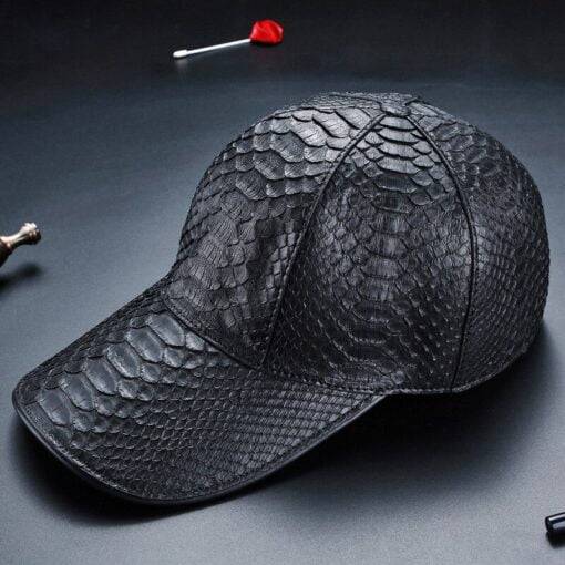 Genuine Snakeskin Hat Python Skin Hat Baseball Cap - Image 2