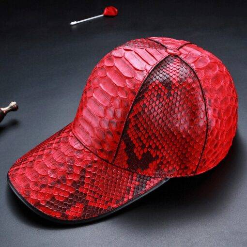 Genuine Snakeskin Hat Python Skin Hat Baseball Cap - Image 4