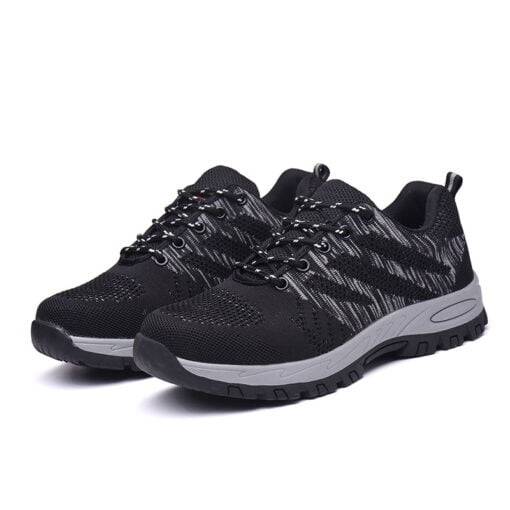 Wide Steel Toe Mens Shoes Safety Work Sneakers Fashion Comfortable Sneakers - Image 3