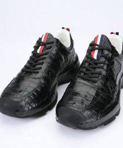 Crocodile Leather Men's Sneakers Alligator Casual Sports Shoes