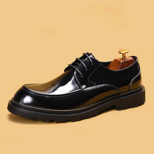 Men's Patent Leather Dress Shoes Formal Oxford Business Shoes - Image 4