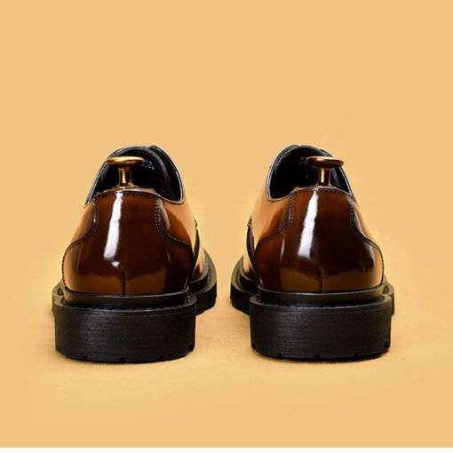 Men's Patent Leather Dress Shoes Formal Oxford Business Shoes - Image 10