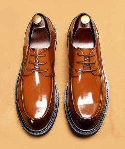 Men's Patent Leather Dress Shoes Formal Oxford Business Shoes
