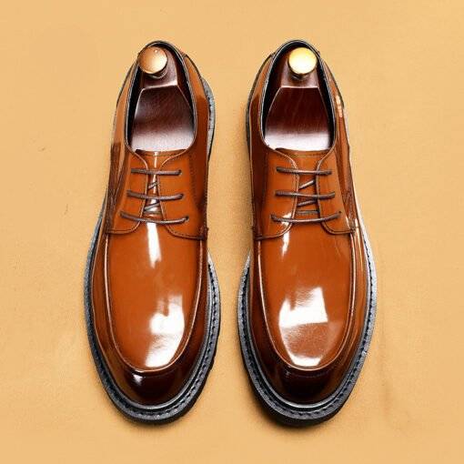 Men's Patent Leather Dress Shoes Formal Oxford Business Shoes