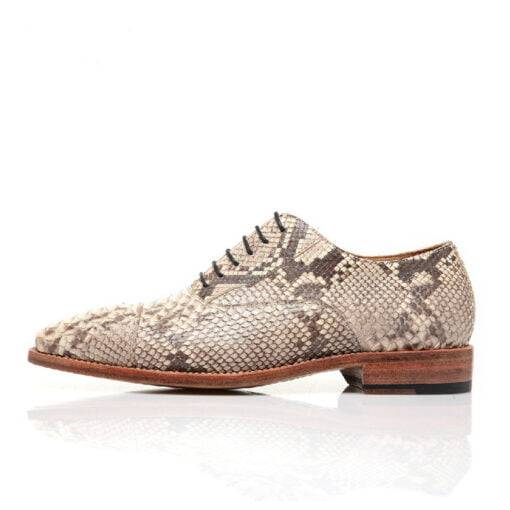 Mens Oxford Python Shoes Formal Snakeskin Lace up Shoes - Image 3