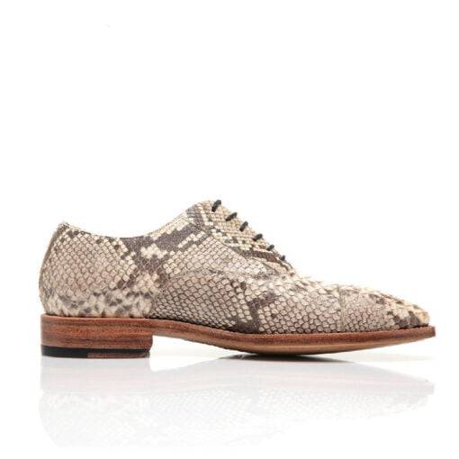 Mens Oxford Python Shoes Formal Snakeskin Lace up Shoes - Image 4