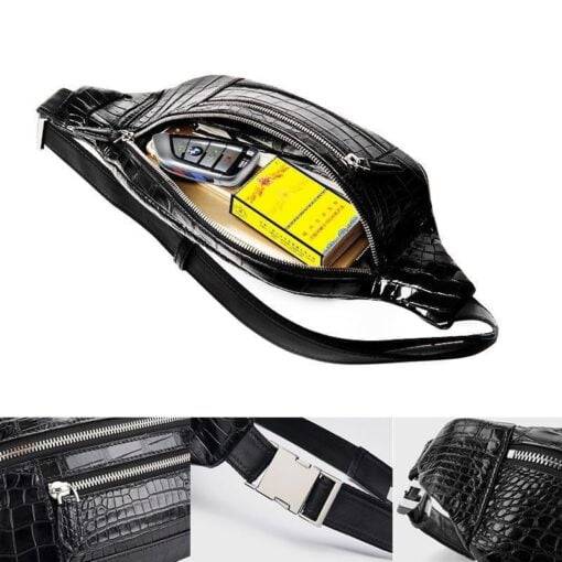 Crocodile Leather Belt Bag Alligator Chest bags - Image 5