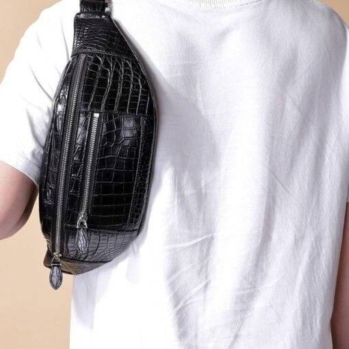 Crocodile Leather Belt Bag Alligator Chest bags - Image 9