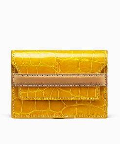 Credit Card Holder Alligator Leather Wallet for Women Crocodile ID Case