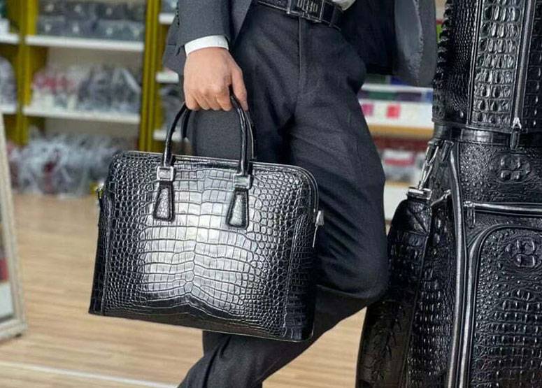 crocodile briefcase