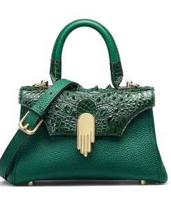 Crocodile Leather Women Shoulder Bag Real Alligator Crossbody Messenger Handbag