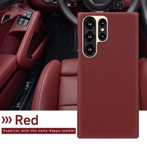 Genuine Leather Magsafe Case for Samsung Galaxy S24 Ultra S23 Wireless Charging Magnetic Cover - Image 3