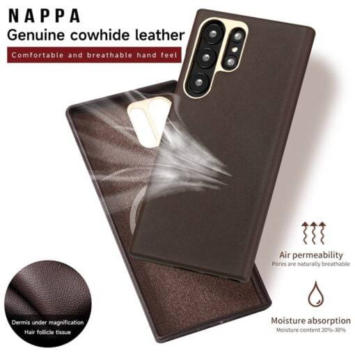 Genuine Leather Magsafe Case for Samsung Galaxy S24 Ultra S23 Wireless Charging Magnetic Cover - Image 9