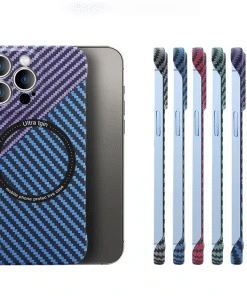 Carbon Fiber Texture Magsafe Magnetic Wireless Charge Case For iPhone 15 14 13 Pro Max Shockproof Cover