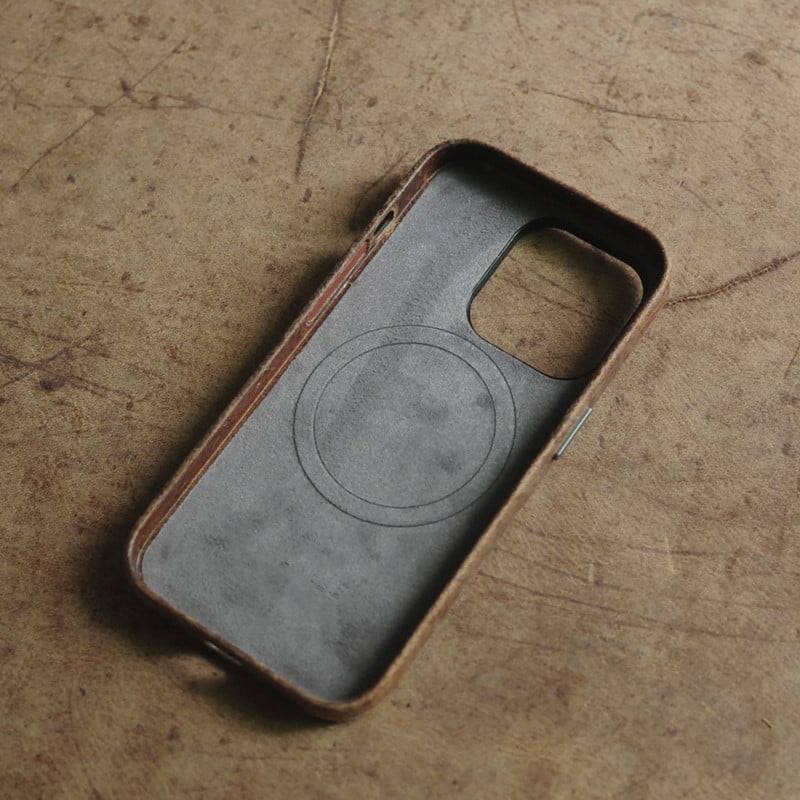The Monogrammed Leather Phone Case - iPhone 15 – Clayton & Crume