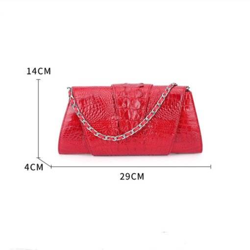 The Astonishing, Leather Clutch Bag Crocodile, Womens Evening Clutches