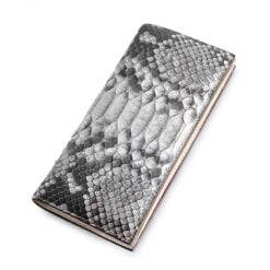 Snakeskin Slim Wallets for Women Genuine Python Leather Purse