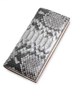 Snakeskin Slim Wallets for Women Genuine Python Leather Purse
