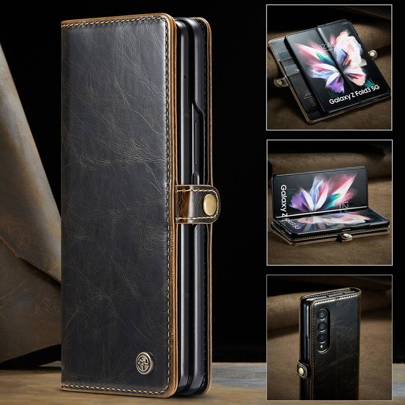  Vitodo Samsung Galaxy Z Fold 4 Luxury Leather Wallet