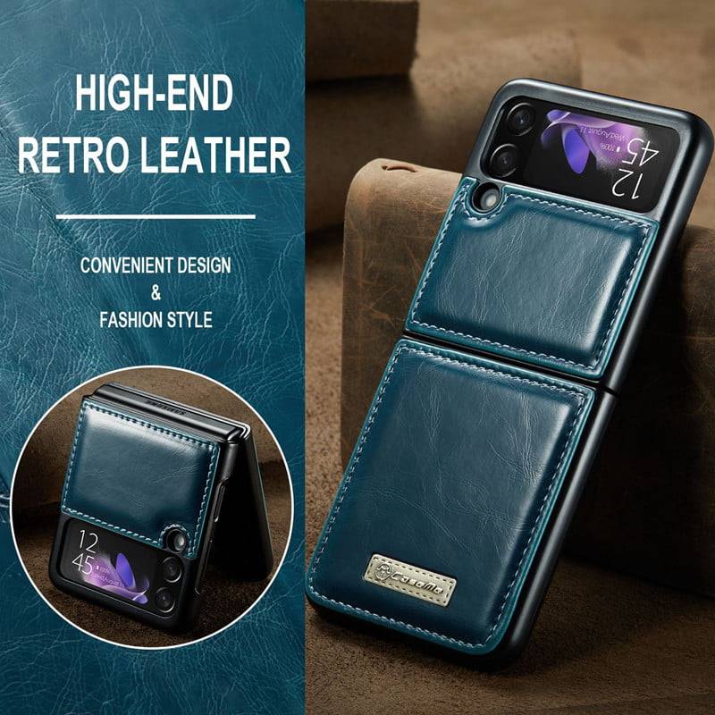 Leather Flip Case For Samsung Galaxy Z Flip 4