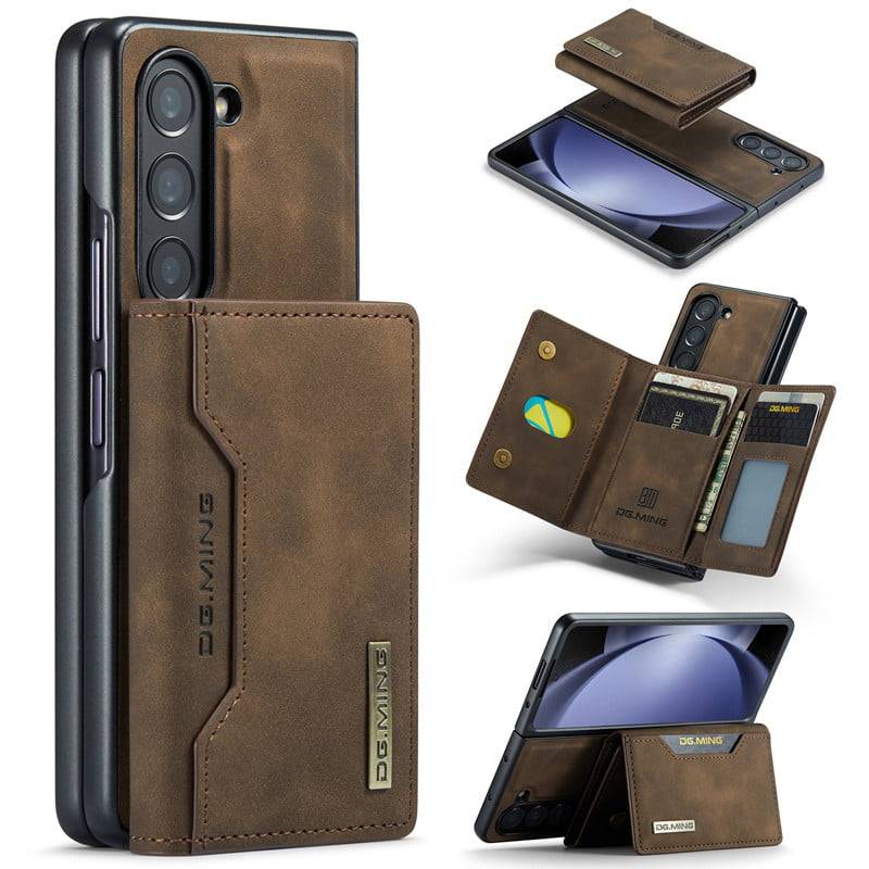 For Samsung Galaxy Z Fold 5 Card Holder Wallet Case Magnetic Clasp